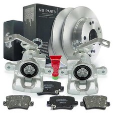Bremssättel + Bremsscheiben + Bremsbeläge Satz hinten für Honda Civic VIII FN FK