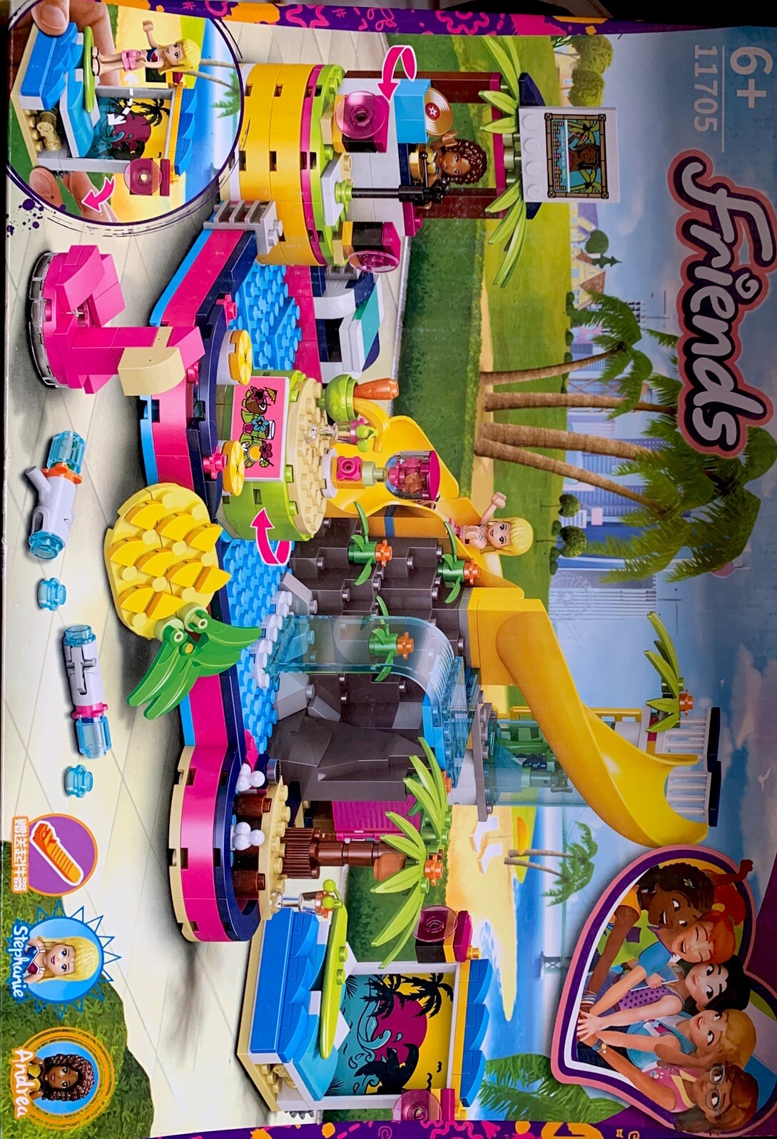 Piscina Parque Acuático 592 Piezas Construcción Juego Edades 6+ Bloques de Construcción