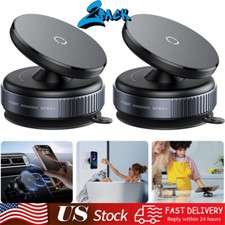 Vacuum Magnetic Suction Cup Car Phone Holder Stand Mount 360Rotation for MagSafe