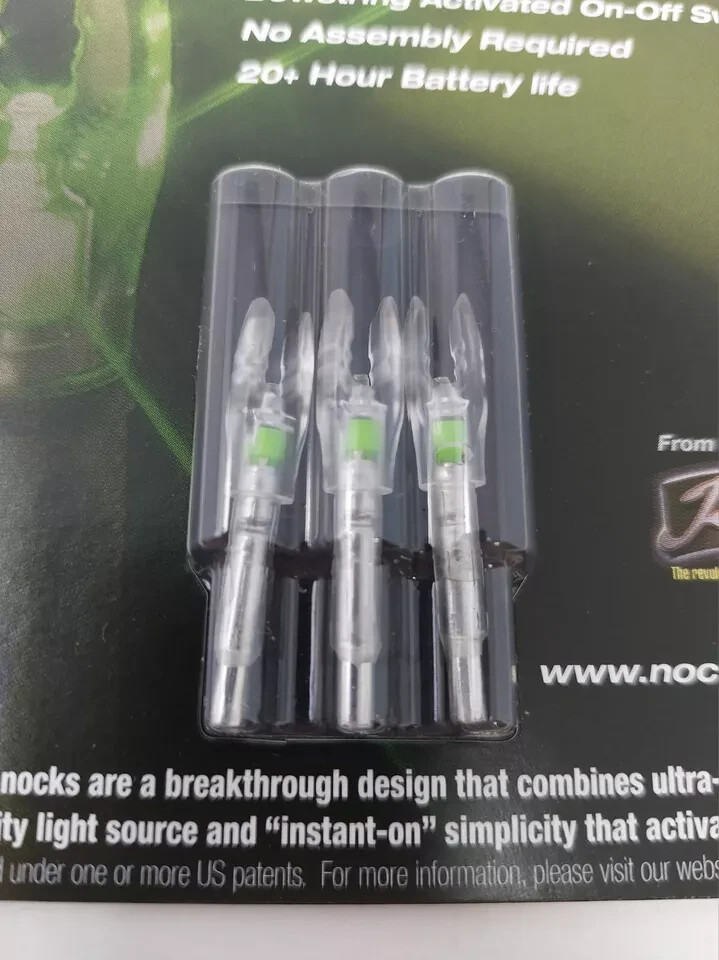 Nockturnal NT-605 Lighted Nock, Green - 3 Pack for sale