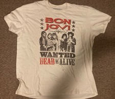 Bon Jovi "Wanted Dead Or Alive"  Mens 2x Unisex T-Shirt - Very Good Condition