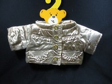 Build a Bear Gold Ruffle Jacket/Coat - Shiny - Dated 08/09 - 1003845