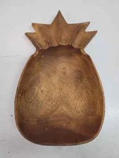 wood bowl pineapple shape 11" x 8"  / sn2961  d35