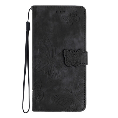 Für Samsung S23 S22 S20 Schmetterling geprägte PU-Leder Wallet Case Handyhülle