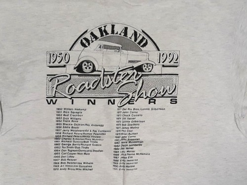 1992 43rd annual OAKLAND ROADSTER SHOW T shirt GNRS - Picture 4 of 4