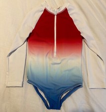 Hanna Andersson Long Sleeve Rashguard Swim Girls Size 100 4