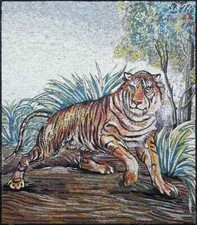 TIGER MOSAIC TILES Jungle Animal Mosaic Tiles For Living Room Walls Tiger Ar