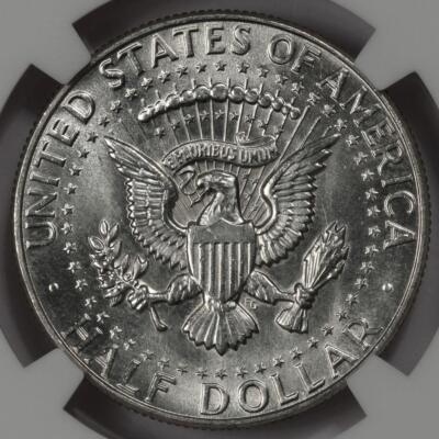 1967 NGC MS64 Struck Thru String Kennedy Silver Half Dollar Mint