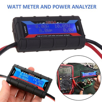 150A Digital LCD Watt Meter Power Analyser System Solar Caravan Plug Tools