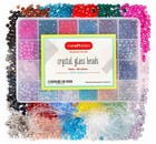 Crystal Glass Beads 24 Colors 1200pcs 6mm for DIY Jewelry Making by Incraftables
