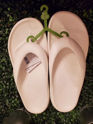 Crocs ~ Mellow Flip Flop White Thong Sandal (208437-100  display picture 3