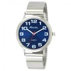 Men's Gents BOLD Stainless Steel Expandable Bracelet Strap Watch Navy Face  46.1
