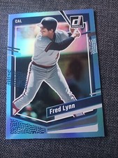 2023 Donruss Baseball #193 Fred Lynn Carolina Blue Holo California Angels