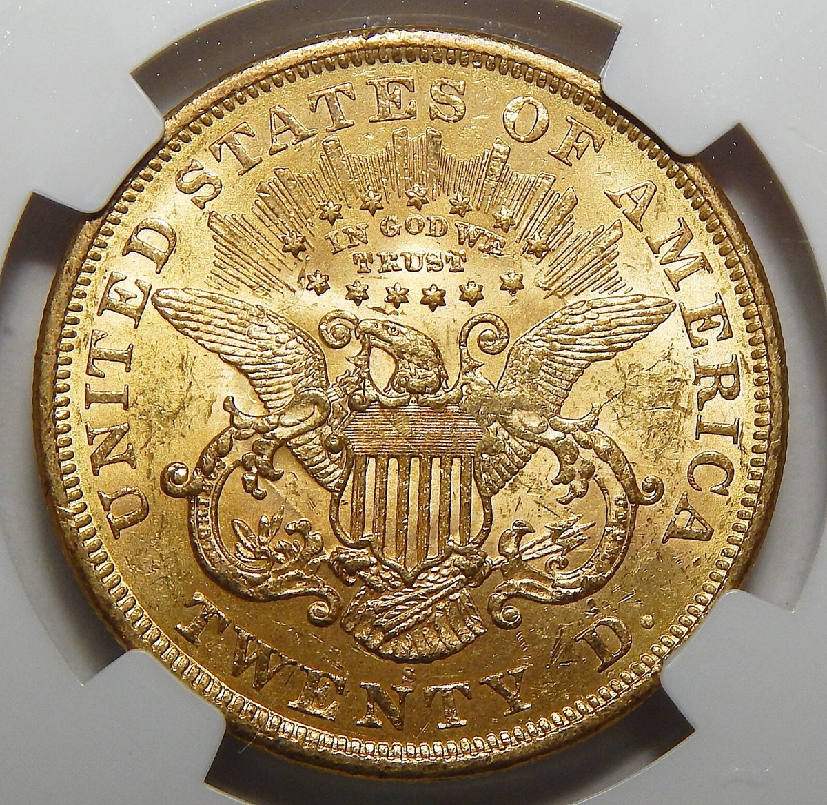 1868-S NGC MS61 $20 LIBERTY HEAD GOLD | eBay
