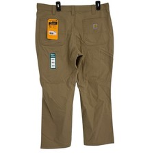 Carhartt NWT Mens Size 38x30 Relaxed Fit Rugged Flex Twill Canvas Tan Work Pants