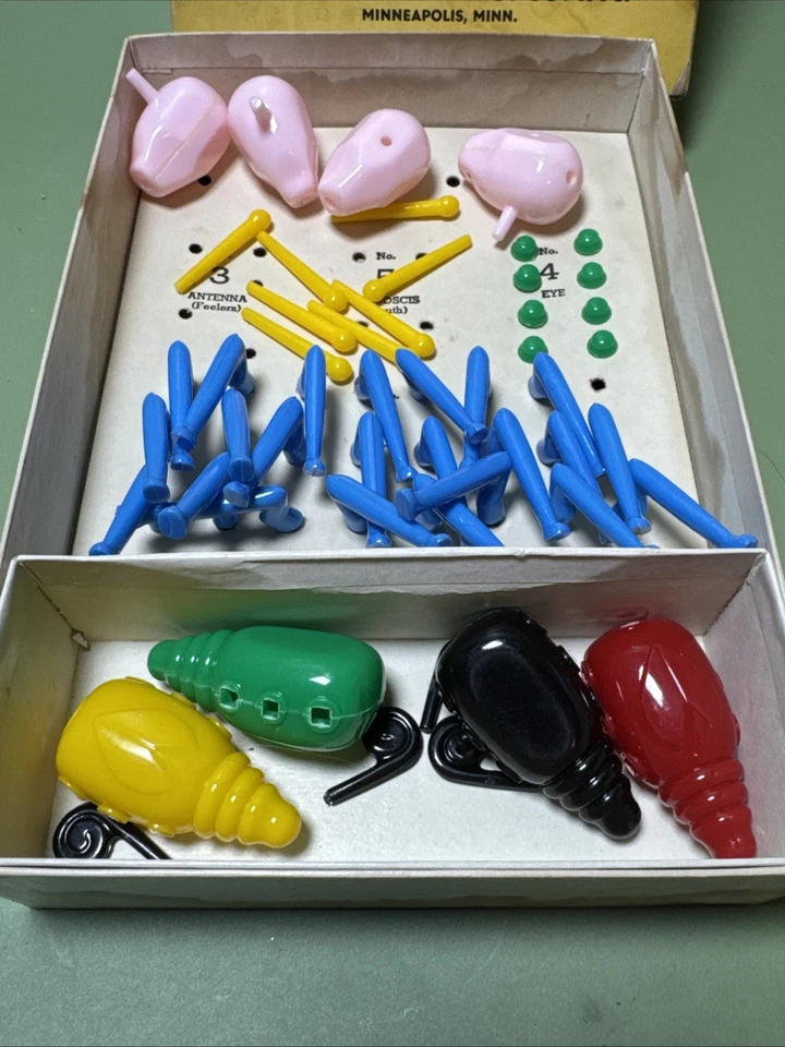 Vintage 1949 The Game of Cootie with Original Box Schaper  - Image 4 of 4