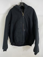 Vintage 2003 Carhartt J140 BLK Duck Active Jacket Flannel Lined Black Sz 3XL