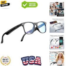 AI Smart Glasses, Bluetooth Glasses with 164 Translation, Anti-Blue Light Gla...