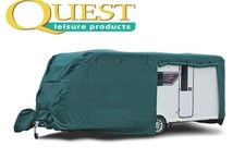 Quest Caravan Cover Pro Max 23-25ft (XXX Large) With Hitch Cover 8ft Wide 4337G8