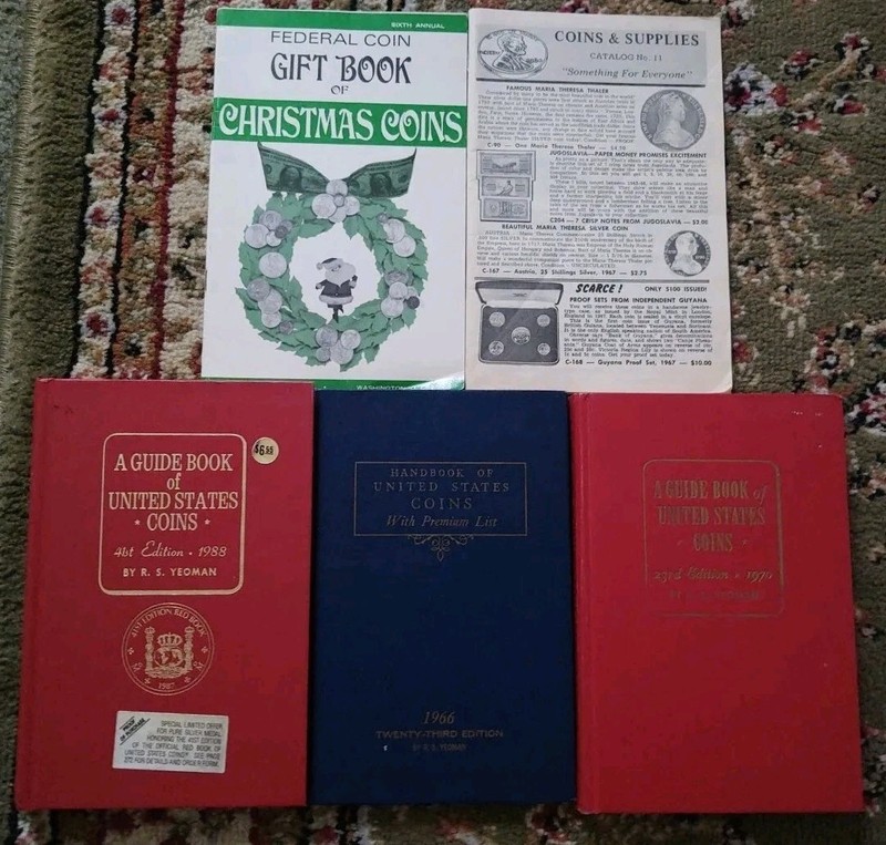LOT of 5~Coin Collecting Guidebooks+ Vintage Yeoman+ 