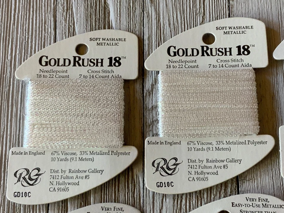 Lot of 6 Needlepoint/Embroidery THREAD RAINBOW GALLERY Nordic , Gold, Treasure - Image 3 of 4