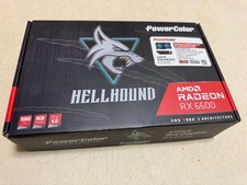 PowerColor Hellhound Radeon RX 6600 8GB GDDR6 Blue LED Gaming GPU Card Near Mint