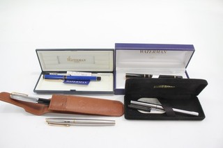 Waterman Fountain Pens Writing Including Vintage Hemisphere Laureat Boxed