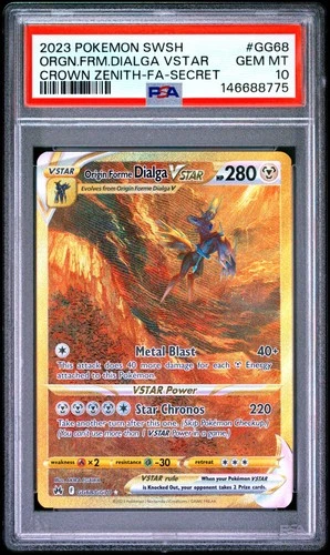 2023 Pokemon Crown Zenith Origin From Dialga Vstar #GG68 GEM MT PSA 10 Secret