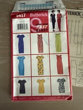 VTG Butterick Sewing Pattern 5417 Misses Dress Size 6,8,10 UNCUT