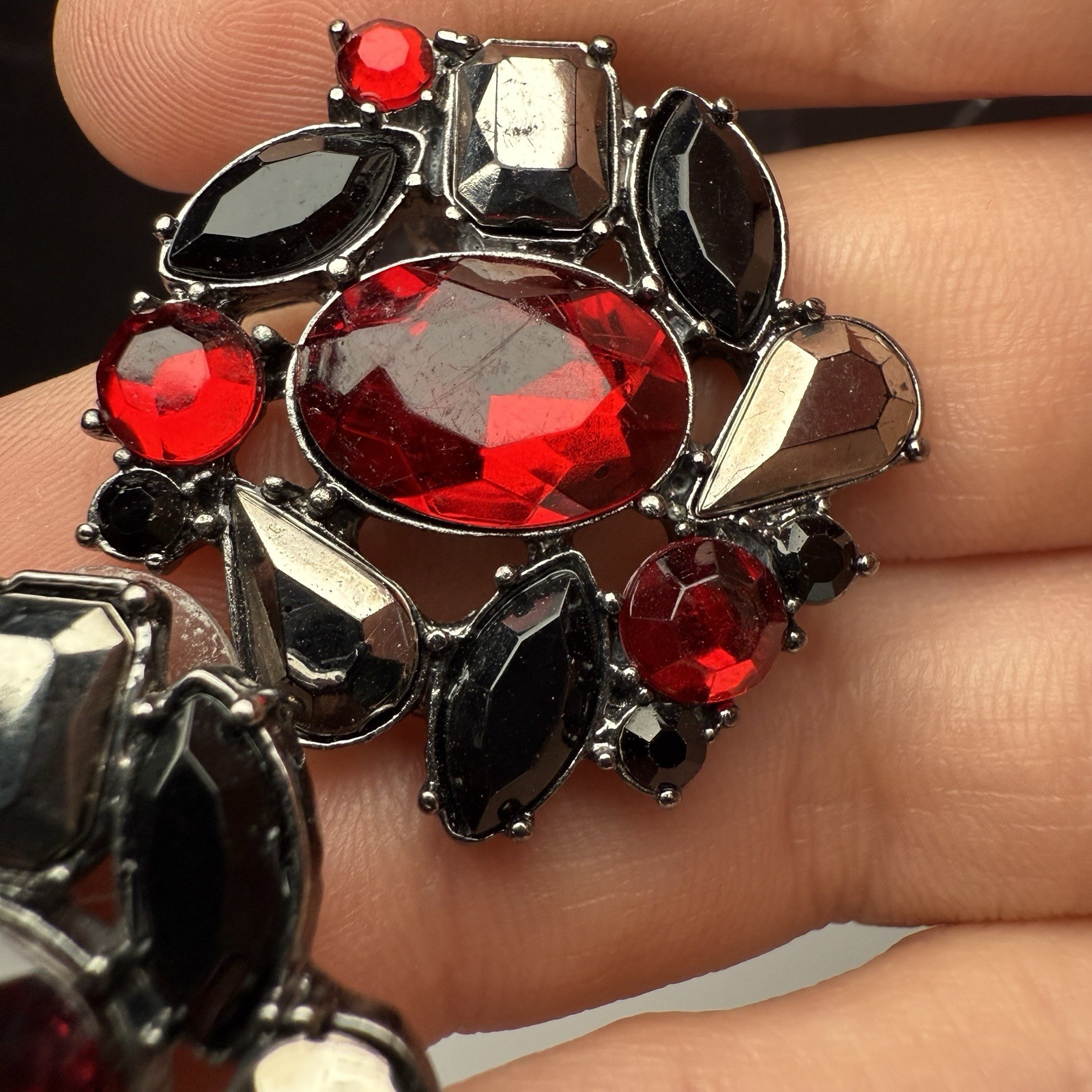 Rhinestone Statement Stud Pierced Earrings Lot Of… - image 11