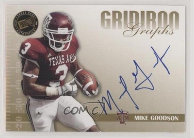 2009 Press Pass SE Gridiron Graphs Gold Mike Goodson #GG-MG Rookie Auto RC 2t7