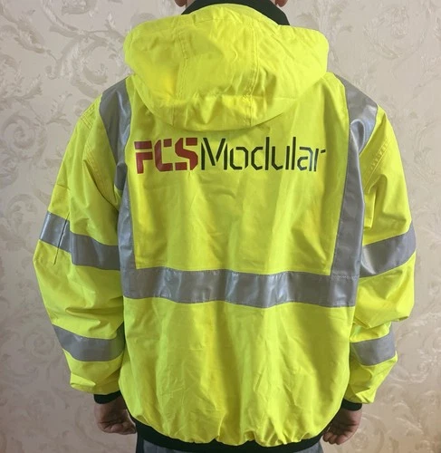 R & R Industries Waterproof Hi Visibility Bomber Jacket Winter Reflective s. M image 3