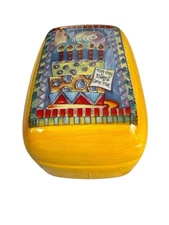 Vintage Wendy Reagor Yellow Ceramic Box About Face Designs Birthday Wishes