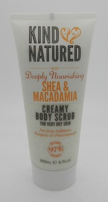 SHEA & MACADAMIA Kind Natured Creamy SUGAR SCRUB Deeply Nourishing Very Dry Skin