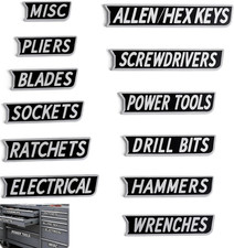 12 Pack Magnetic Toolbox Labels 3d-printed Reusable Organizers For Steel Tool
