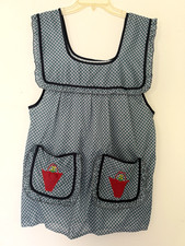 Navy Blue Mexican Apron Mandil Delantal Mexicano Traditional Apron