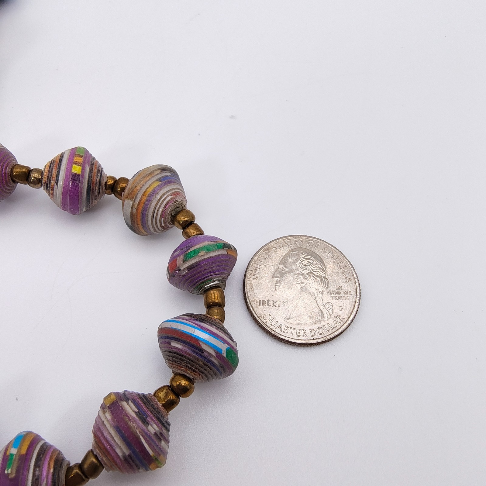 Boho Stackable Recycled Paper Bead Bracelets Set … - image 15