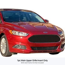 For Ford Fusion 13-16 APG GR06FEI40J 1-Pc Black Horizontal Billet Main Grille