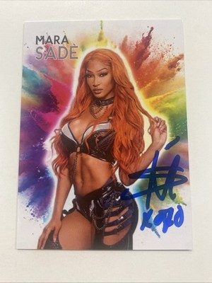 B233 Mara Sade Autographed Custom Color Blast Card Wrestling TNA Jakara Jackson