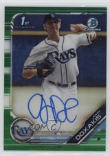 2019 Bowman Draft Chrome Pick Green Refractor 20/99 John Doxakis Auto 2a9