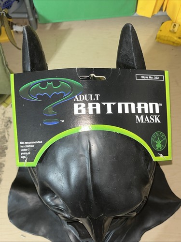 Vintage 1995 Rubies Batman Sonar Cowl Latex Rubber Mask DC Comics #322 RARE - Picture 5 of 5