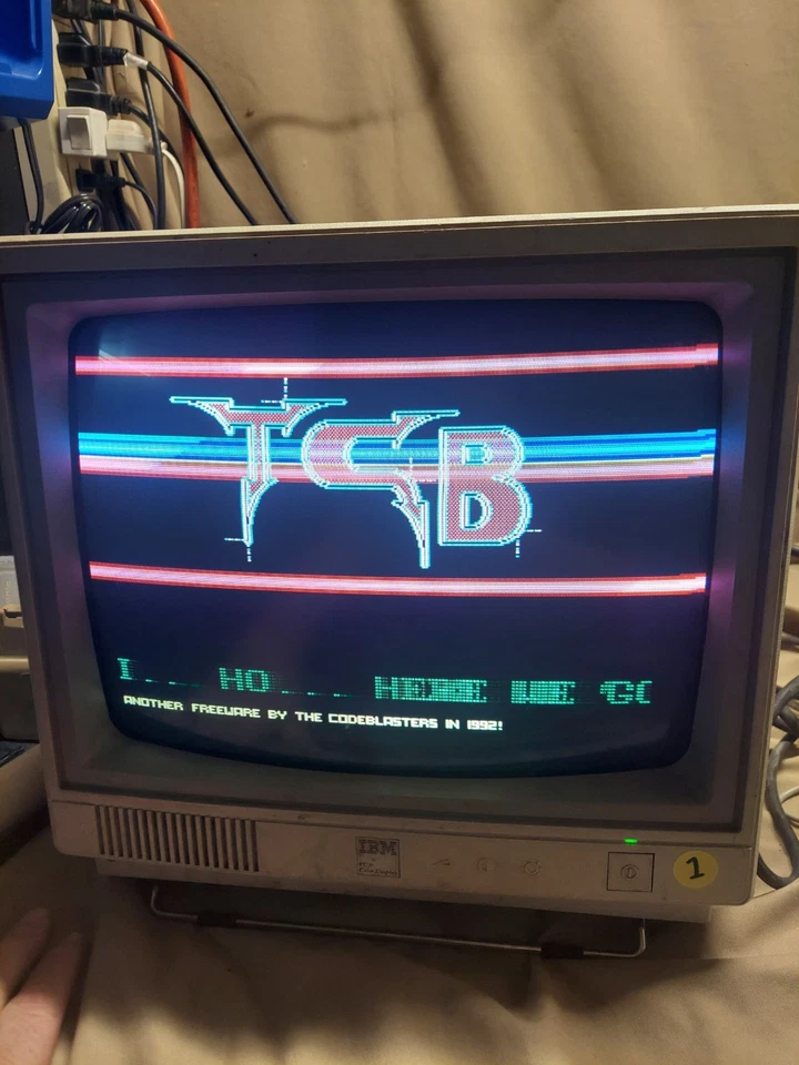 Vintage IBM PCjr Color Display 4863 14" Color Computer Monitor Powers On TESTED! - Image 2 of 4