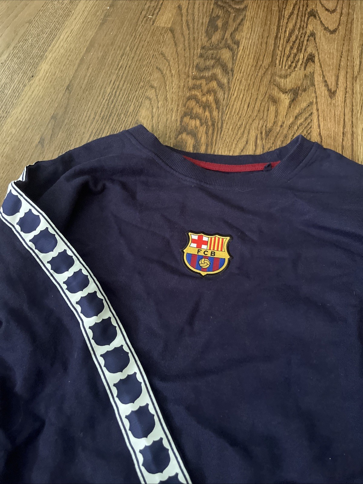 Vintage BARCA FCB Soccer Club Navy Sweatshirt Barcelona S