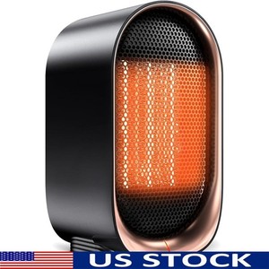 Portable Indoor Space Heater Quiet PTC Ceramic 2S Rapid Heat 1000W 700W Safety
