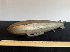 Vintage 1930s Tin Wind-Up Zeppelin Airship Toy – Likely Keystone