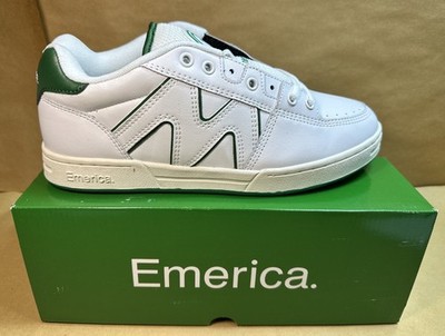 EMERICA OG-1 Skateboard Shoes Men s 10 White/Green New In Box