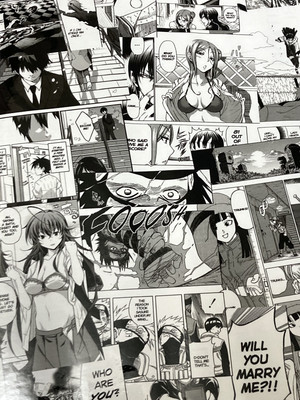 Black White Manga Anime Vinyl Self Adhesive Wall Contact Paper Peel Stick 19 FT