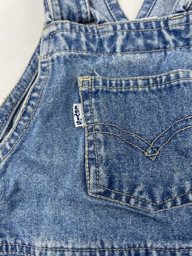 Vintage Levi’s Denim Overall Shorts Size 4 Kids – 100% Cotton USA Style - Picture 3 of 15
