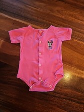 Sz 6M Baby Minnie Mouse Long Sleeve 1 Piece Bodysuit Vtg Disney 90s Mickey  Co