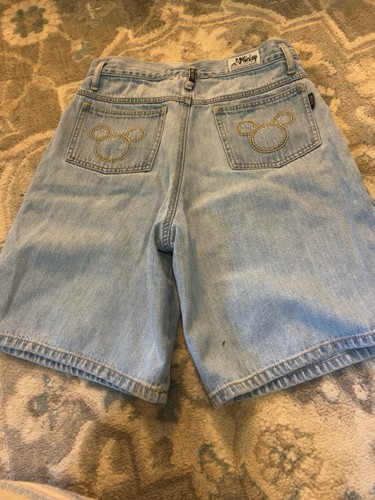 VTG Women’s Denim Mickey Mouse Shorts Size M - Picture 4 of 8